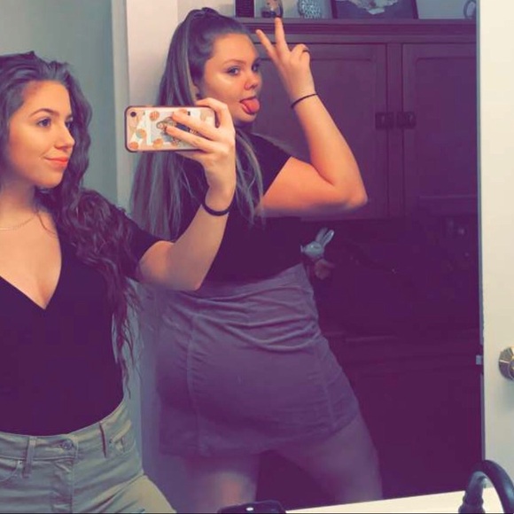 Purple Corduroy Mini Skirt - Picture 2 of 2